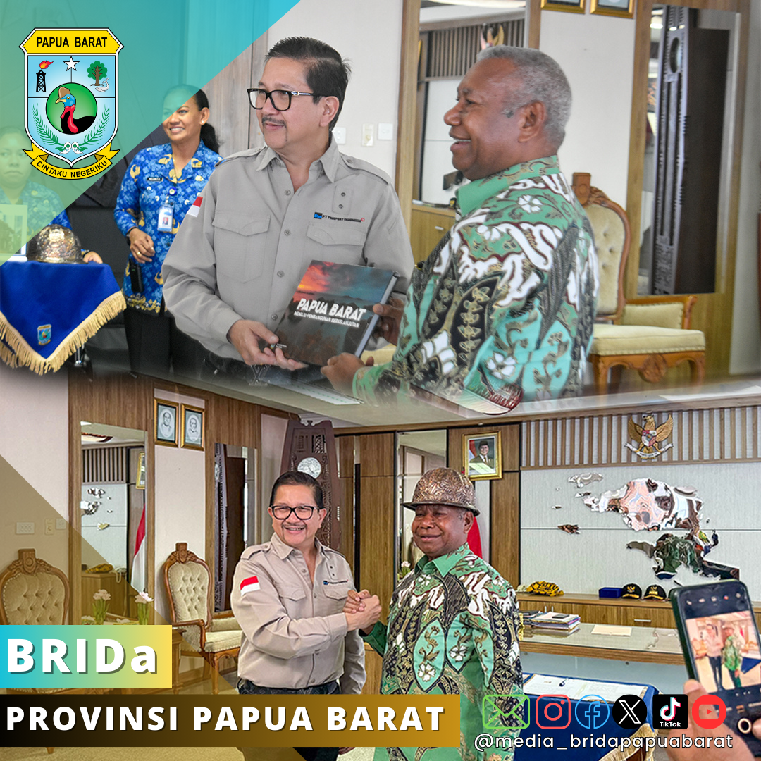 Berkunjung ke Papua Barat, Presdir PT. Freeport Indonesia Hadiahi Gubernur Mandacan Helm Tembaga