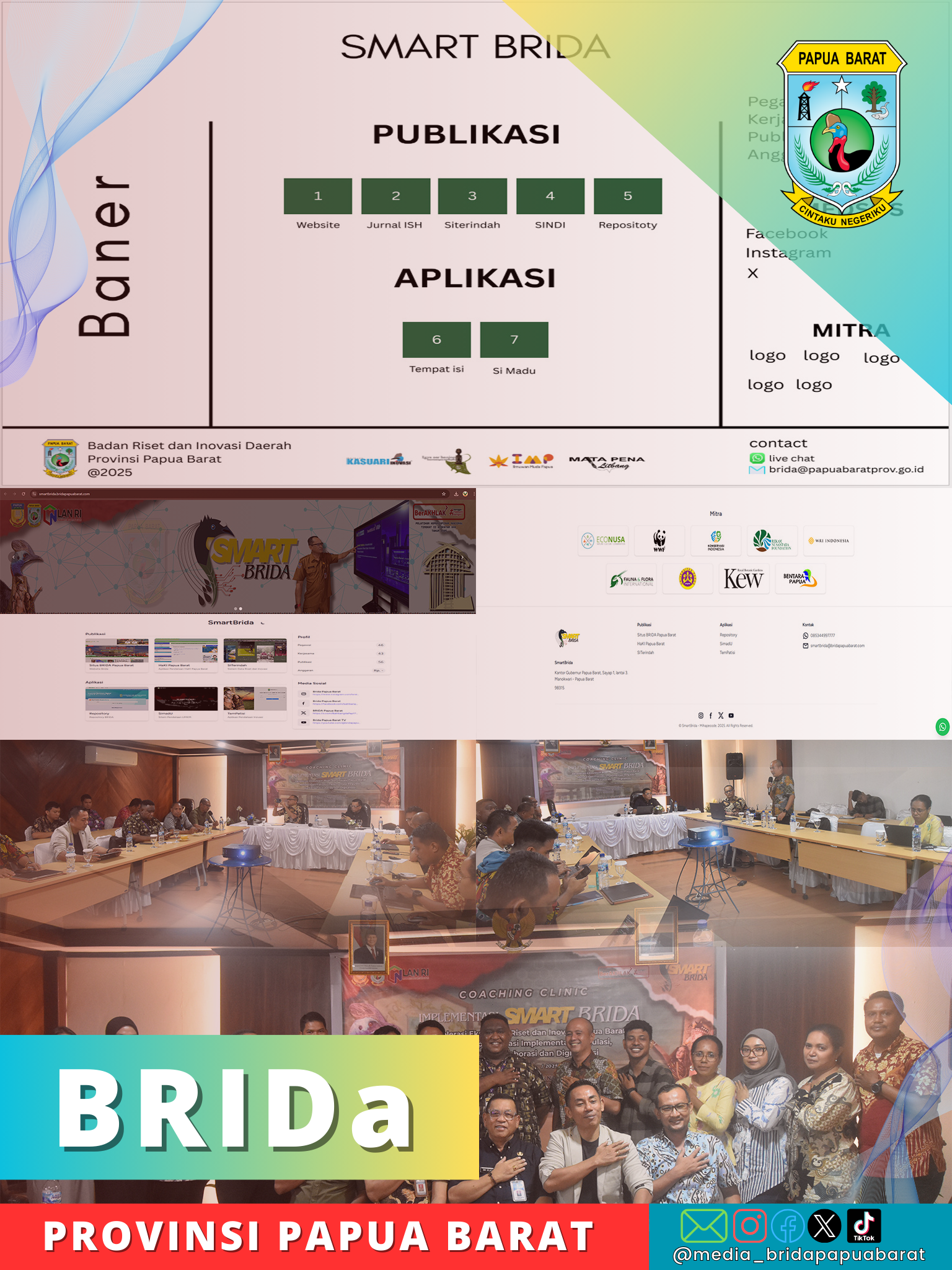 Implementasi SMART BRIDA Capai Progres Signifikan, BRIDA Papua Barat Gelar Coaching Clinic