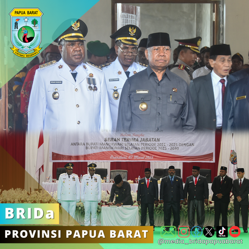 INI PENYAMPAIAN GUBERNUR PAPUA BARAT PADA SERTIJAB BUPATI DAN WAKIL BUPATI MANOKWARI SELATAN