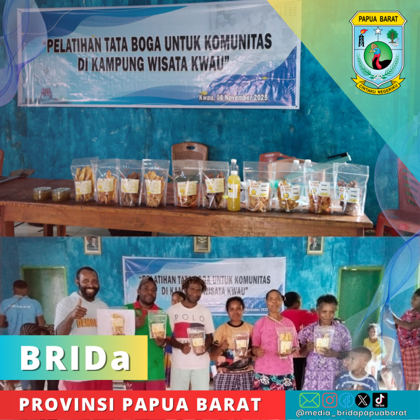 BRIDA Papua Barat Implementasi Program DEWIKU di Kampung Wisata Kwau