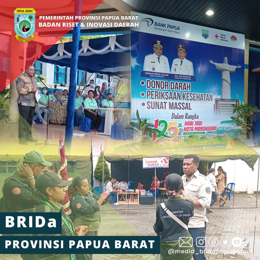 PEMDA, BANK PAPUA DAN PMI GELAR BAKTI SOSIAL JELANG HUT KOTA MANOKWARI