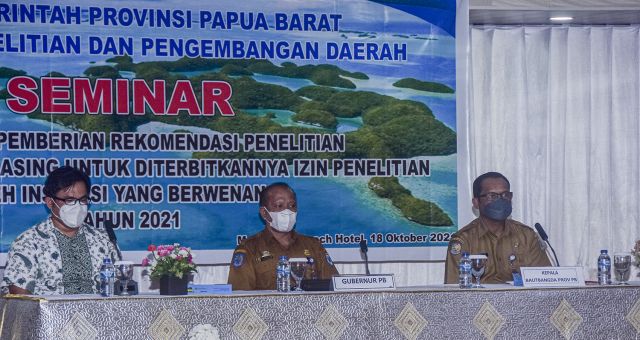 Balitbangda Papua Barat Gelar Seminar Fasilitasi Pemberian Rekomendasi Penelitian Bagi Warga Negara Asing