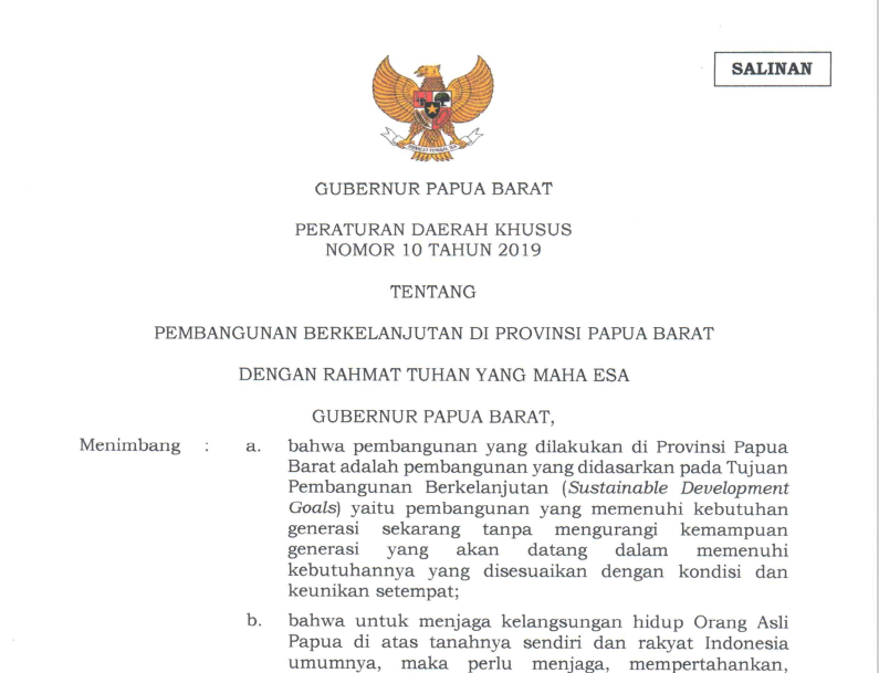 PERDASUS Nomor 10 Tahun 2019